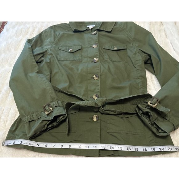 Isaac Mizrahi for Target Single-Breasted Tie Jacket Cotton Blend Women's Size L - Picture 9 of 14